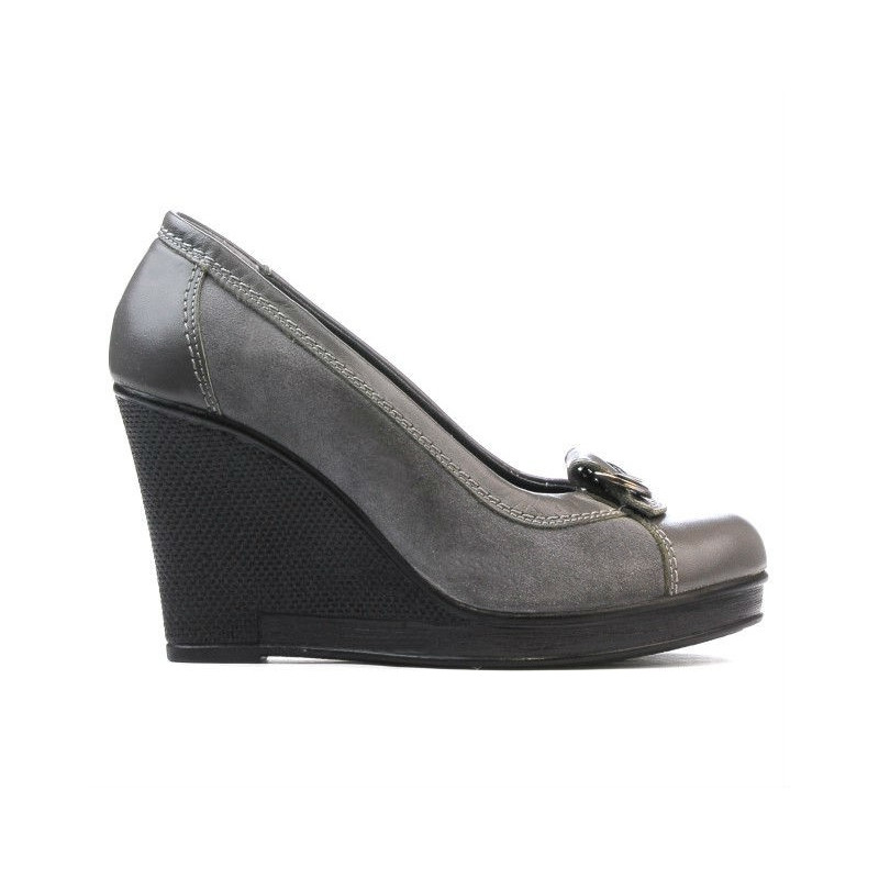 Zapatos casuales de mujer 178 gris combinado
