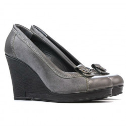 Zapatos casuales de mujer 178 gris combinado