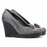Zapatos casuales de mujer 178 gris combinado
