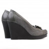 Zapatos casuales de mujer 178 gris combinado