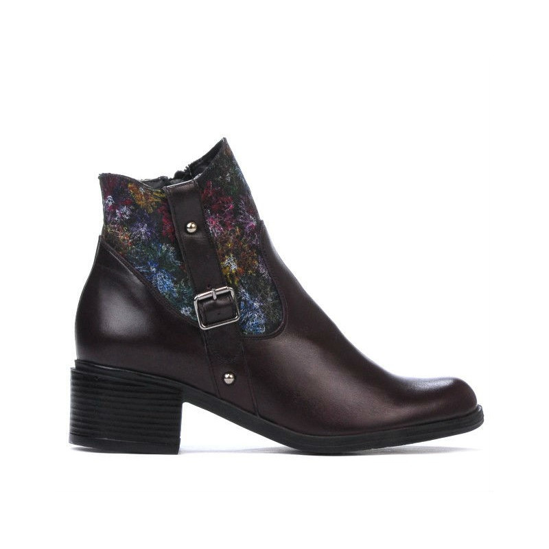 Botines de mujer 3319 burdeos pastel