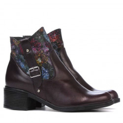 Botines de mujer 3319 burdeos pastel
