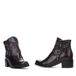 Botines de mujer 3319 burdeos pastel