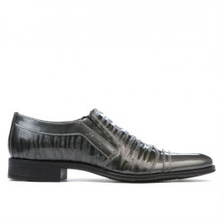 Zapatos elegantes adolescentes 389 charol gris combinado