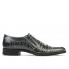 Zapatos elegantes adolescentes 389 charol gris combinado