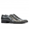 Zapatos elegantes adolescentes 389 charol gris combinado