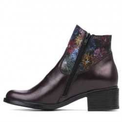 Botines de mujer 3319 burdeos pastel