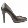 Zapatos elegantes de mujer 1233 charol marrón nácar