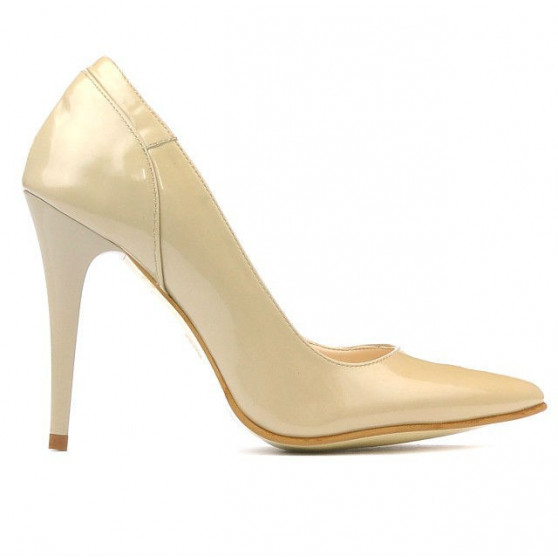 Zapatos elegantes de mujer 1230 charol beige