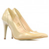 Zapatos elegantes de mujer 1230 charol beige