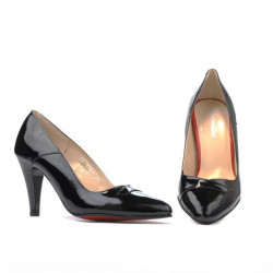 Zapatos elegantes de mujer 1231 charol negro