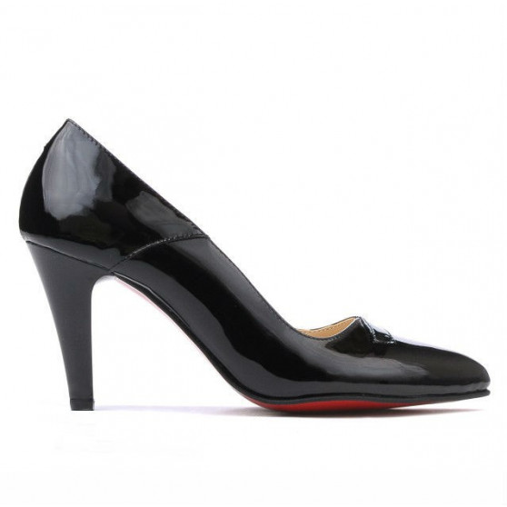 Zapatos elegantes de mujer 1231 charol negro