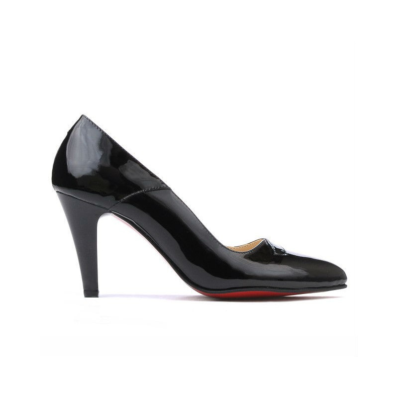 Zapatos elegantes de mujer 1231 charol negro
