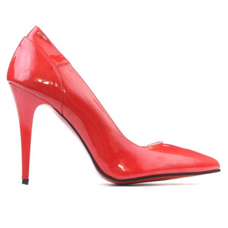 Zapatos elegantes de mujer 1230 charol rojo