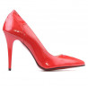 Zapatos elegantes de mujer 1230 charol rojo