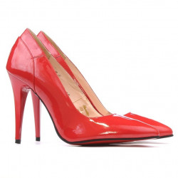 Zapatos elegantes de mujer 1230 charol rojo