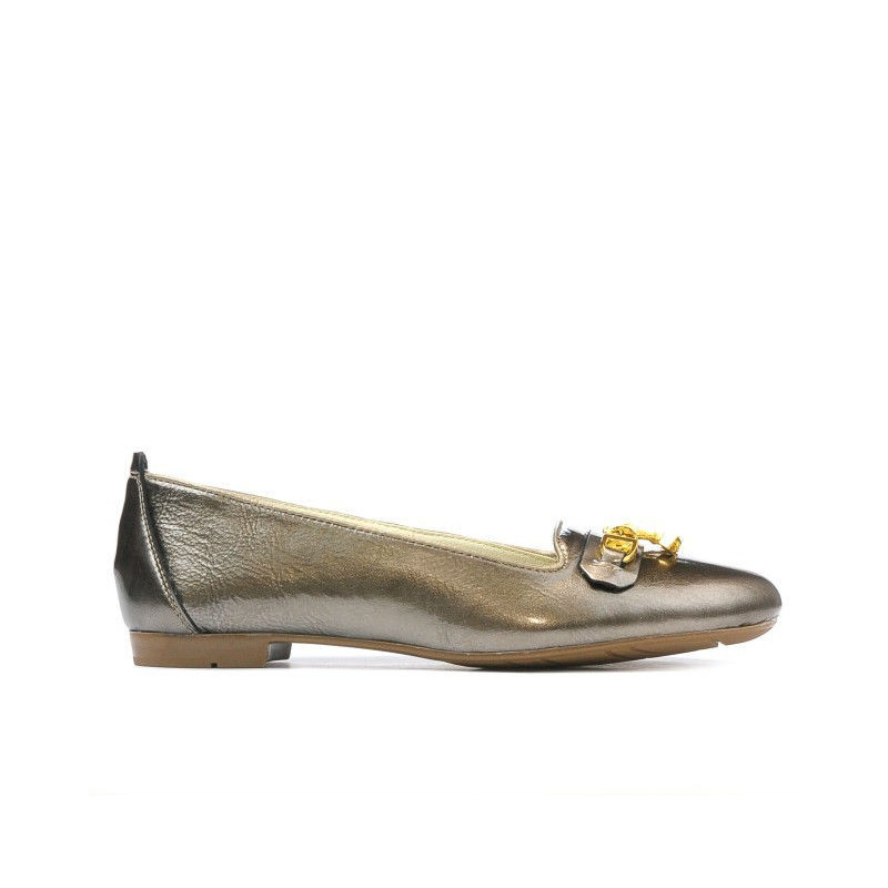 Zapatos casuales mujer 639 charol cobrizo