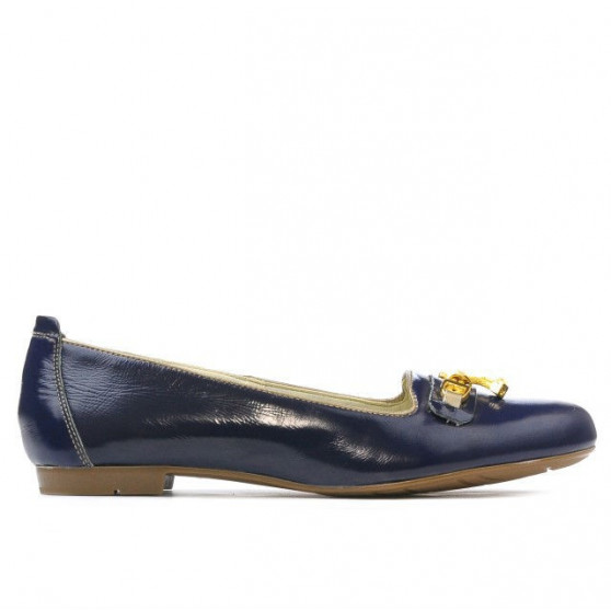 Zapatos casuales mujer 639 charol índigo