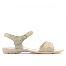 Sandalias de dama 590 beige+caramelo