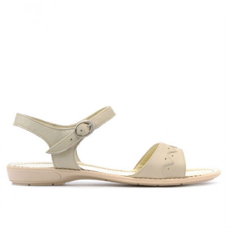 Sandalias de dama 590 beige+caramelo