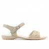 Sandalias de dama 590 beige+caramelo