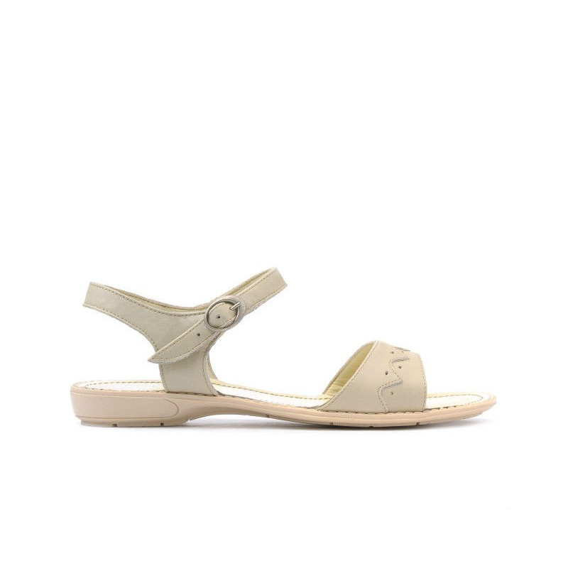 Sandalias de dama 590 beige+caramelo