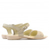 Sandalias de dama 590 beige+caramelo