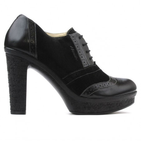 Zapatos casuales de mujer 637 negro combinado