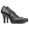 Zapatos elegantes de mujer 1207 negro combinado