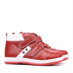 Botas para niños 3207 rojo+blanco