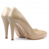 Zapatos elegantes de mujer 1233 charol beige