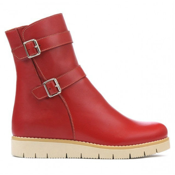 Botines mujer 3321 rojo