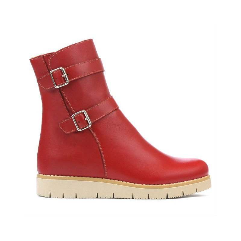 Botines mujer 3321 rojo