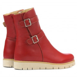Botines mujer 3321 rojo