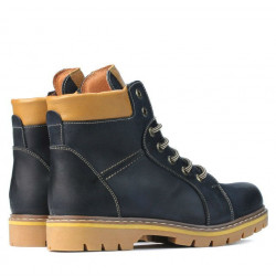 Botas adolescentes 439-1 tuxon índigo+marrón