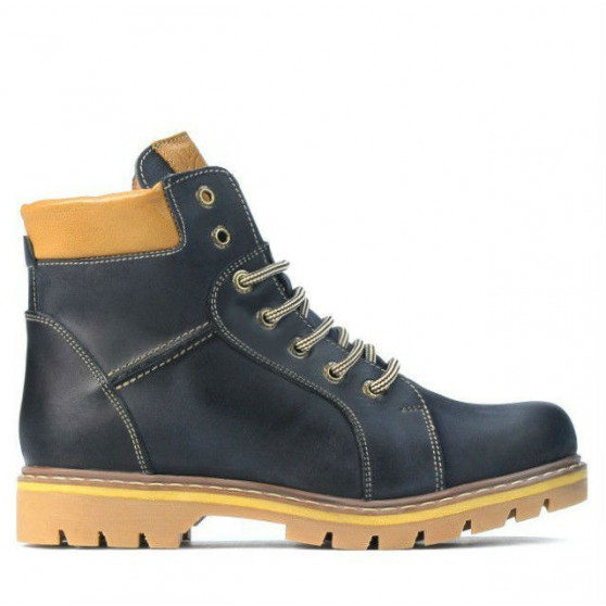 Botas adolescentes 439-1 tuxon índigo+marrón