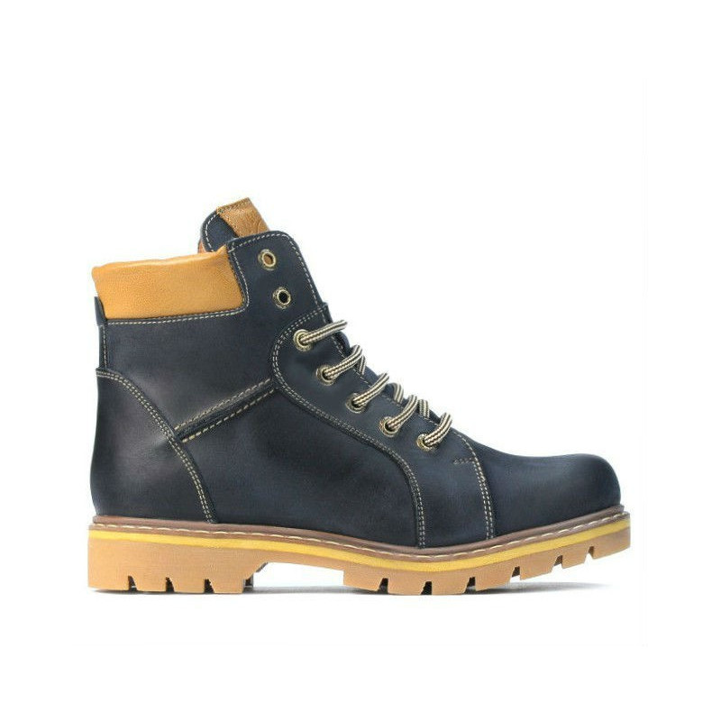 Botas adolescentes 439-1 tuxon índigo+marrón