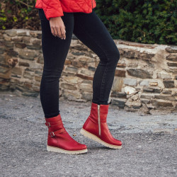 Botines mujer 3321 rojo
