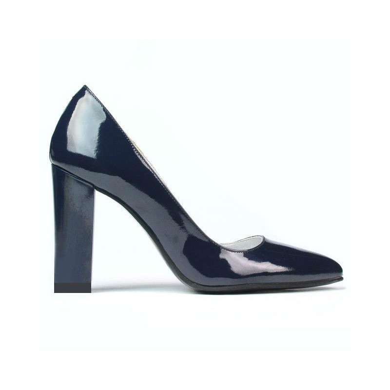 Zapatos elegantes de mujer 1261 charol índigo