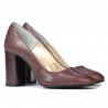 Zapatos elegantes de mujer 1269 pitón burdeos