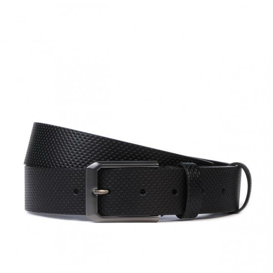 Cinturón de hombre 15bp negro perforado