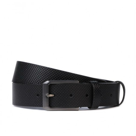 Cinturón de hombre 15bp negro perforado
