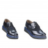 Zapatos casuales de mujer 663-1 charol índigo combinado