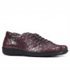 Zapatos casuales de mujer 698 burdeos nacarado