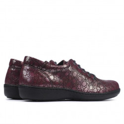 Zapatos casuales de mujer 698 burdeos nacarado