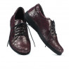 Zapatos casuales de mujer 698 burdeos nacarado