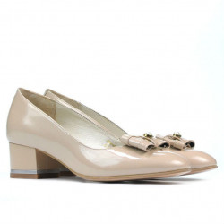 Zapatos elegantes de mujer 1270 charol marfil