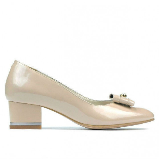 Zapatos elegantes de mujer 1270 charol marfil