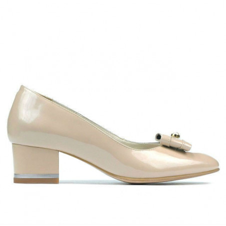 Zapatos elegantes de mujer 1270 charol marfil