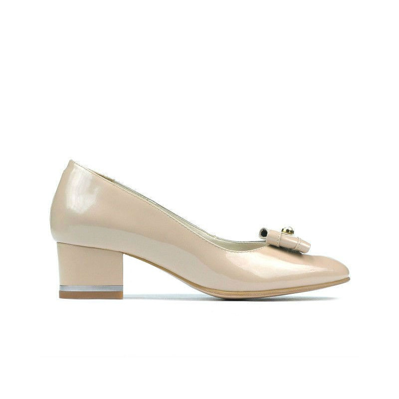 Zapatos elegantes de mujer 1270 charol marfil